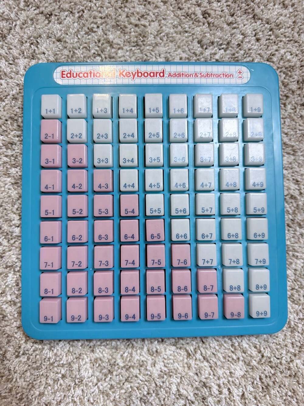 Vintage Educational Keyboard Addition and Subtraction Math Toy
